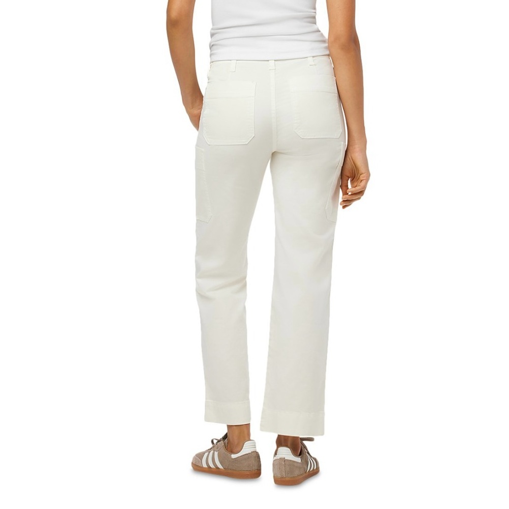 Smooth Finish White Straight Leg Jeans